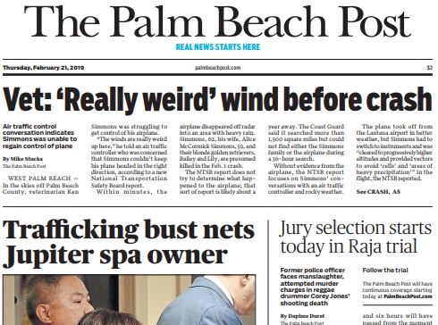 palm beach post page